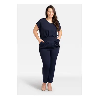 Karko Woman's Jumpsuit Q283 Navy Blue