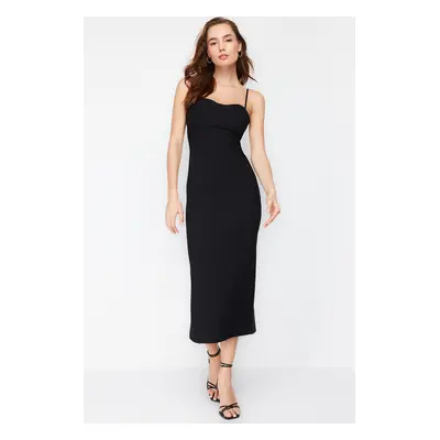 Trendyol Black Bodycon Strappy Maxi Pencil Skirt Woven Dress