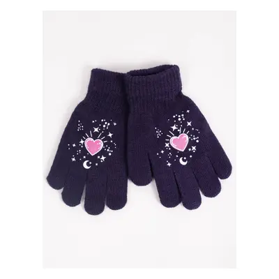 Yoclub Kids's Gloves RED-0012G-AA5A-021 Navy Blue