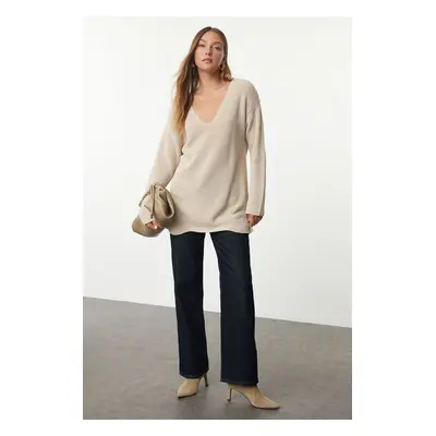 Trendyol Tas More Sustainable Wide Pattern Basic Knit Sweater