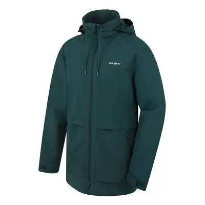 Pánský hardshell kabát HUSKY Nevr dk. green