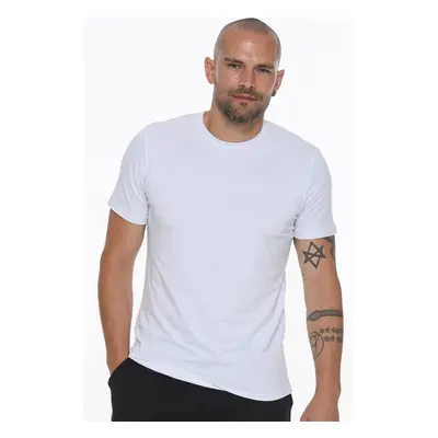 T8569 DEWBERRY BICYCLE COLLAR MEN'S T-SHIRT-WHITE OPTICAL