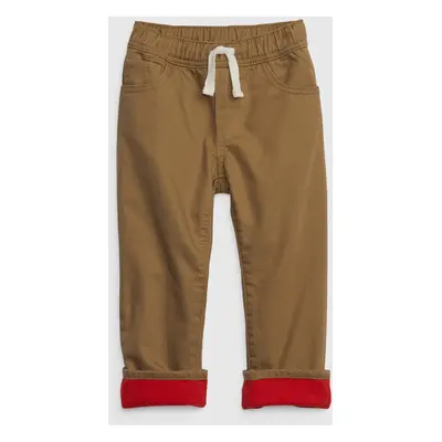 GAP Dětské džíny fleece-lined pull-on slim Washwell - Kluci