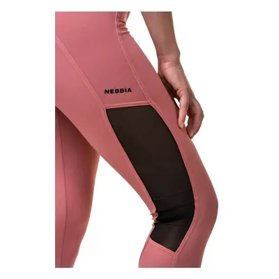 Dámské legíny Nebbia Mesh leggings high waist old rose