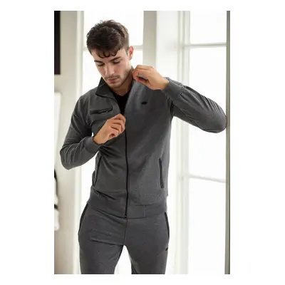 51357 Dewberry Plus Size Mens Tracksuit Set-ANTHRACITE