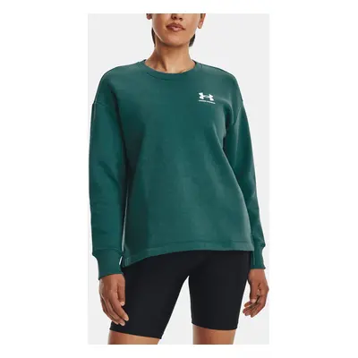 Under Armour Mikina Rival Fleece Oversize Crew-GRN - Dámské