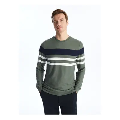 LC Waikiki Lcw Crew Neck Long Sleeve Striped Men's Sweatshirt