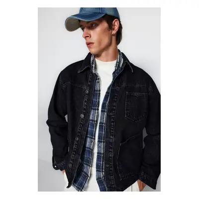 Trendyol Black Regular Black Regular Fit Denim Jeans Jacket