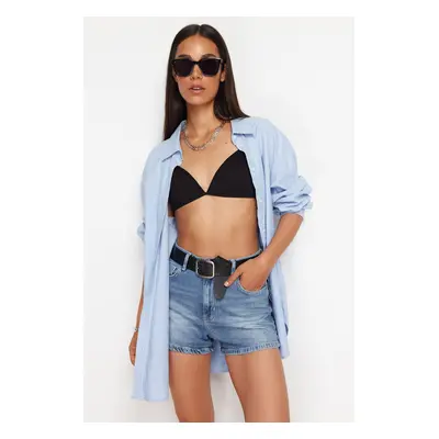 Trendyol Blue Denim Mini Shorts