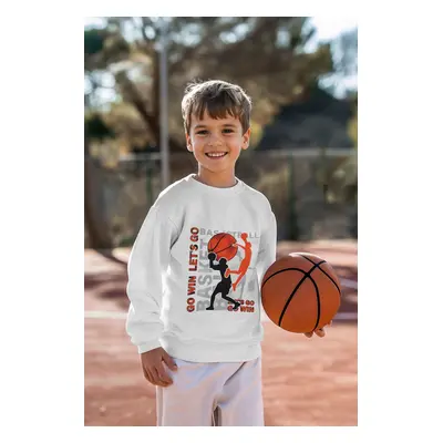 Trendyol Ecru*001 Boy Slogan Cotton Knitted Sweatshirt