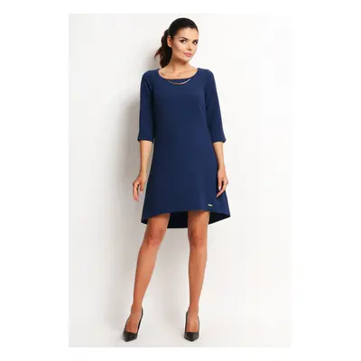 Awama Woman's Dress A125 Navy Blue