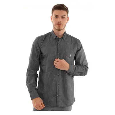 G723 DEWBERRY MEN'S SHIRT-BLACK