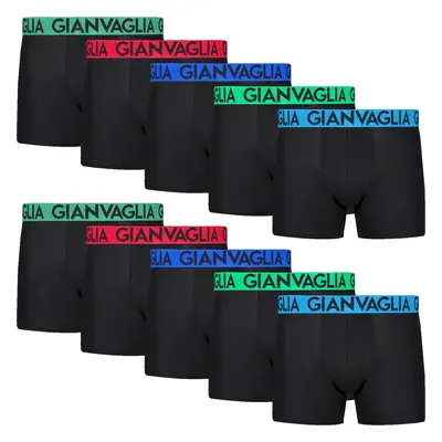 10PACK pánské boxerky Gianvaglia černé