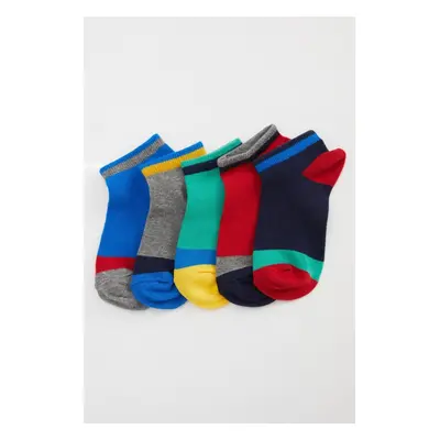 DEFACTO Boy Patterned Cotton 5-Piece Short Socks