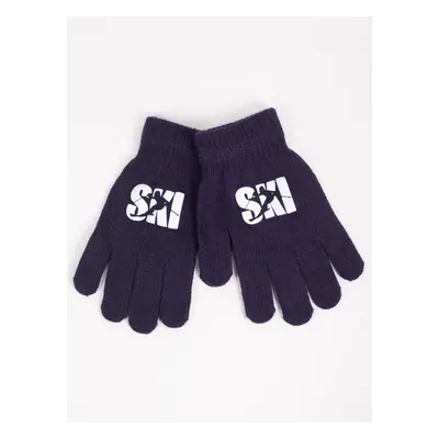 Yoclub Kids's Gloves RED-0012C-AA5A-026 Navy Blue