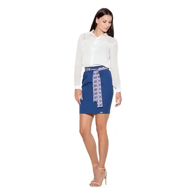 Katrus Woman's Skirt K429 Navy Blue