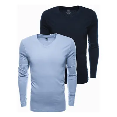 Ombre Men's V-NECK longsleeve set - mix