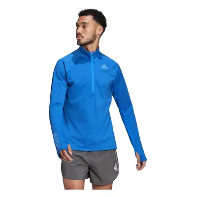 Pánské tričko adidas Adizero 1/2 Zip Blue Rush