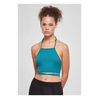 Ladies Rib Trapeze Cropped Top akvarel