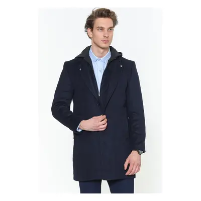 PLT8376 DEWBERRY MEN'S COAT-NAVY BLUE