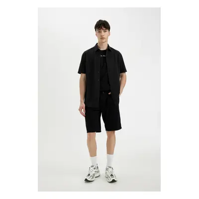 DEFACTO Regular Fit Straight Leg Gabardine Bermuda Shorts