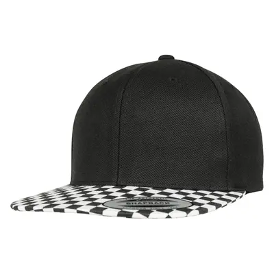 Šachovnicový Snapback černo/bílý