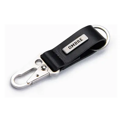 Ombre Men's key ring with snap hook - black