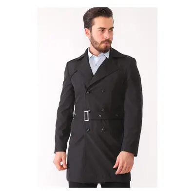 PLT8321 DEWBERRY MEN'S OVERCOAT-BLACK