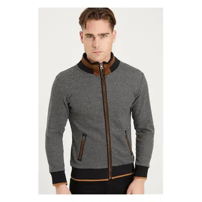 1021 DEWBERRY MEN'S SWEATSHIRT-DOTTED BLACK