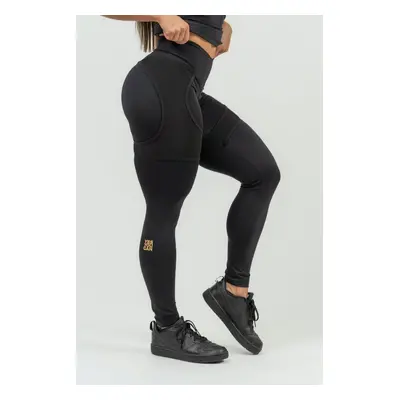 NEBBIA Women's sports leggings with INTENSE Mesh Gold/gold mesh