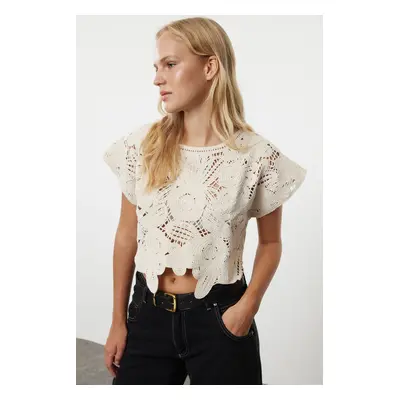 Trendyol Stone Crop Knitwear Blouse