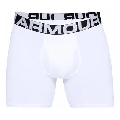 Pánské boxerky Under Armour Charged Cotton 6in Pack-WHT