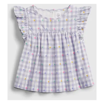 GAP Dětský top est gingham fl - Holky