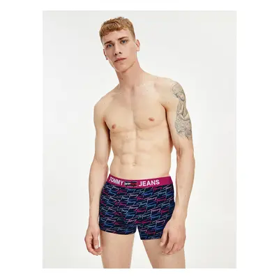 Tmavě modré pánské vzorované boxerky Tommy Hilfiger Underwear - Pánské