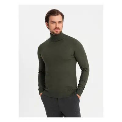 Ombre Knitted men's RELAXED FIT sweater with patterns - navy blue