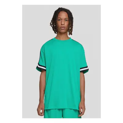 Pánské tričko Oversized Stripes Mesh Tee - zelené