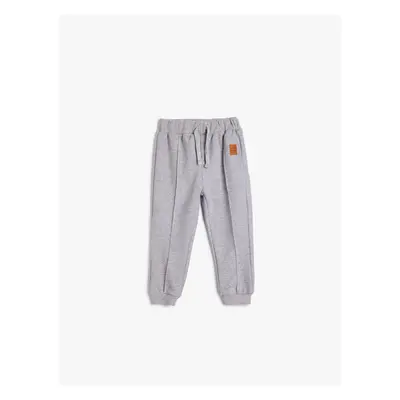 Koton Jogger Sweatpants with Tied Waist Applique Detail