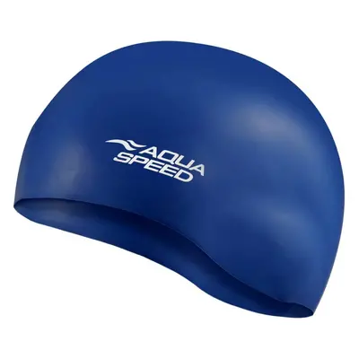 AQUA SPEED Unisex's Swimming Cap Mono Navy Blue Pattern