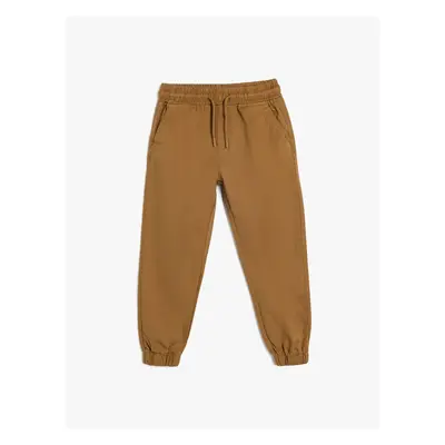 Koton Jogger School Trousers Tied Waist Cotton Pocket