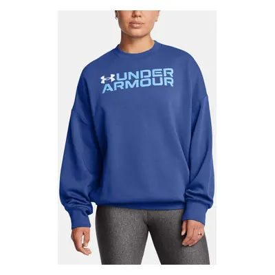 Dámská mikina Under Armour Rival Fleece WordmarkOS Crew-BLU - Dámské