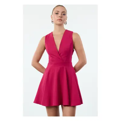 Trendyol Flounce Fuchsia Skirt Mini Woven Shorts Skirt Jumpsuit