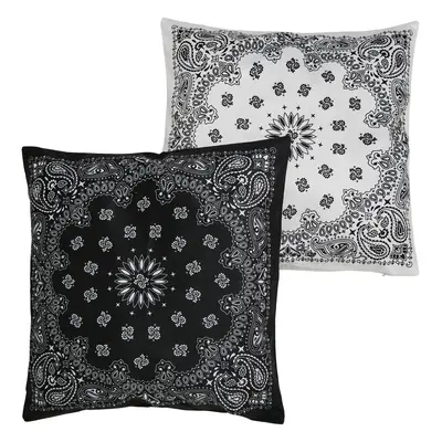 Bandana Print Cushion Set černo/bílá