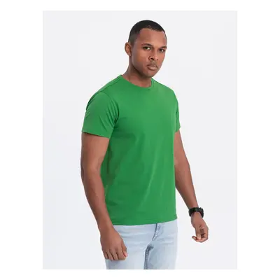 Ombre BASIC men's classic cotton T-shirt - green