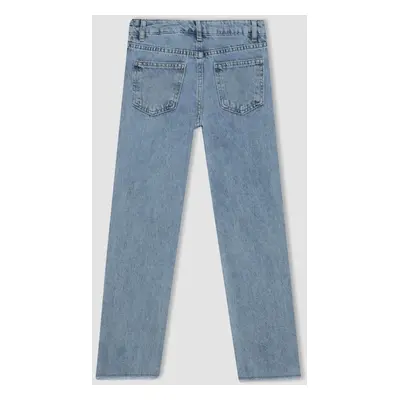 DEFACTO Girls Straight Fit Standard Cuff Jeans