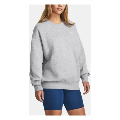 Under Armour Mikina Essential Flc OS Crew-GRY - Dámské