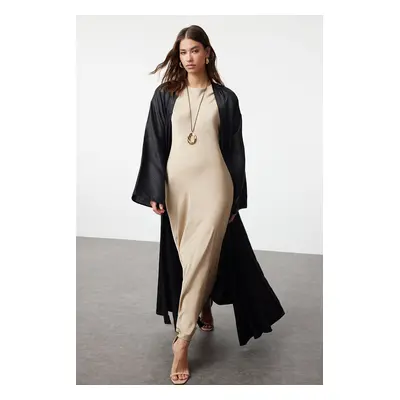 Trendyol Black Self-patterned Woven Cape & Abaya & Abaya