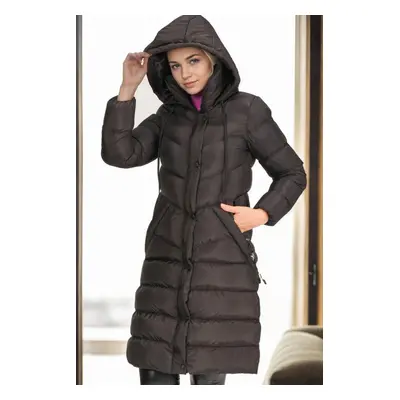 Z6719 DEWBERRY WOMEN'S COAT-BLACK-1