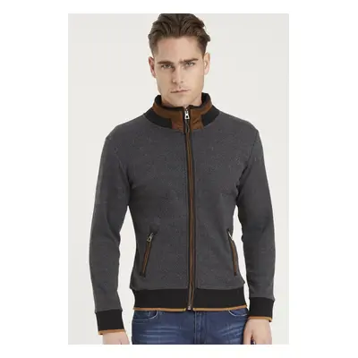 1021 DEWBERRY MEN'S SWEATSHIRT-DIAGONAL ANTHRACITE