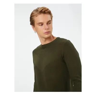 Koton Knitwear Sweater Crew Neck Textured Long Sleeve