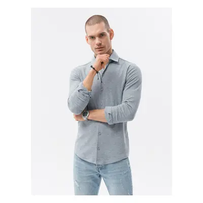 Ombre Men's long sleeve knit shirt